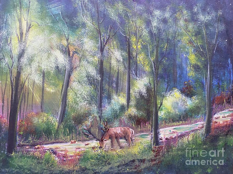 Rainbow forest  Painting by Sharron Knight