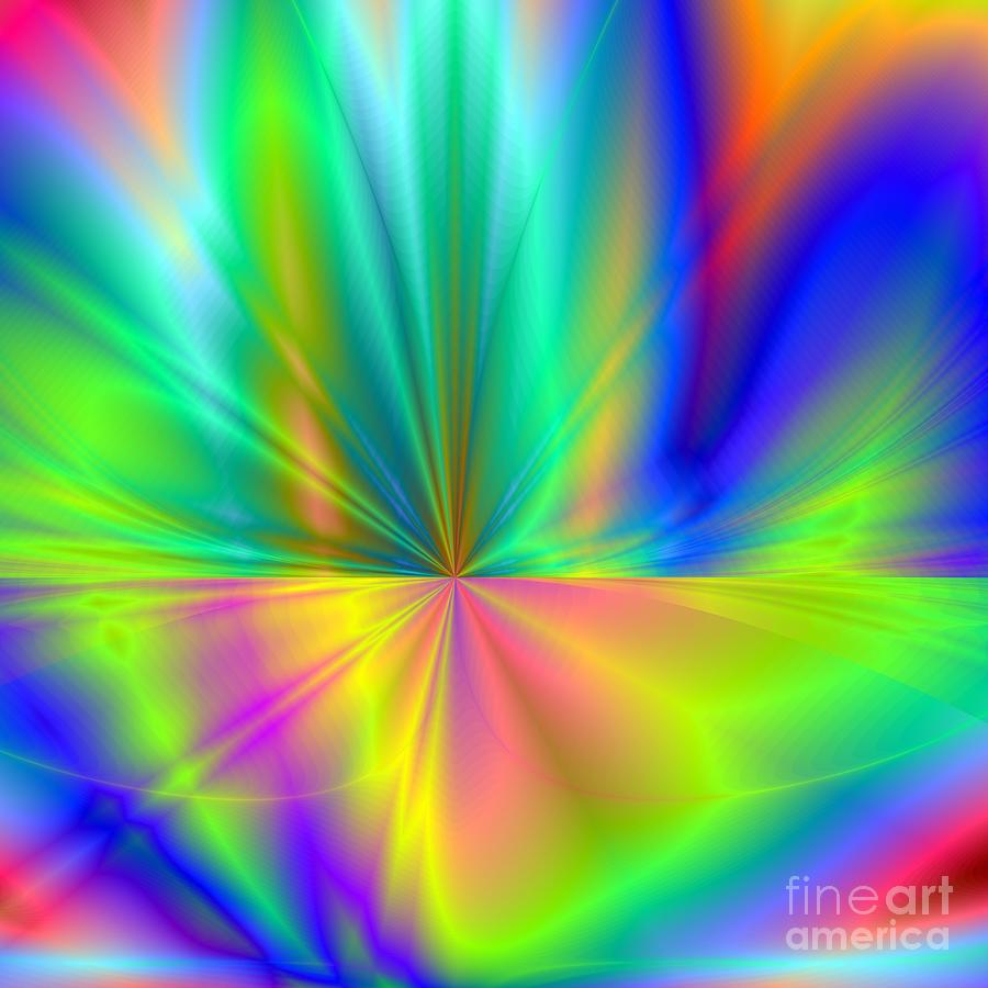 Rainbow Fractal Digital Art
