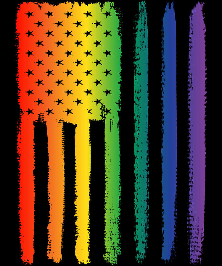 Gay Pride Rainbow American Flag Toddler T-Shirt LGBT 