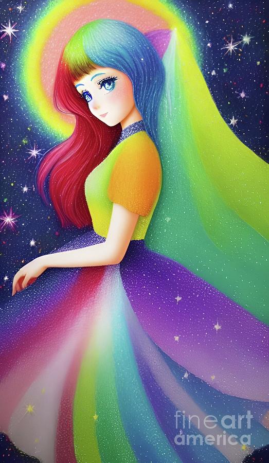 Rainbow Girl Digital Art by Julie Kaplan - Fine Art America