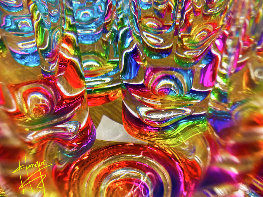 Rainbow Glasses 3 Painting by DC Langer