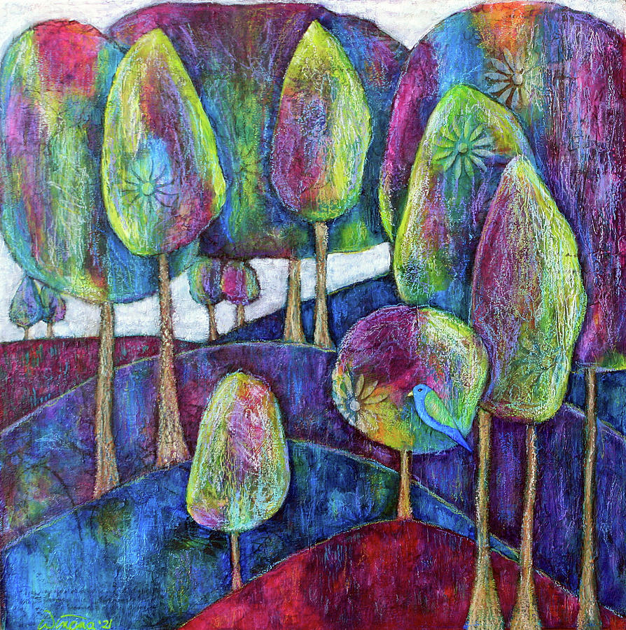 Rainbow Grove Painting by Winonas Sunshyne