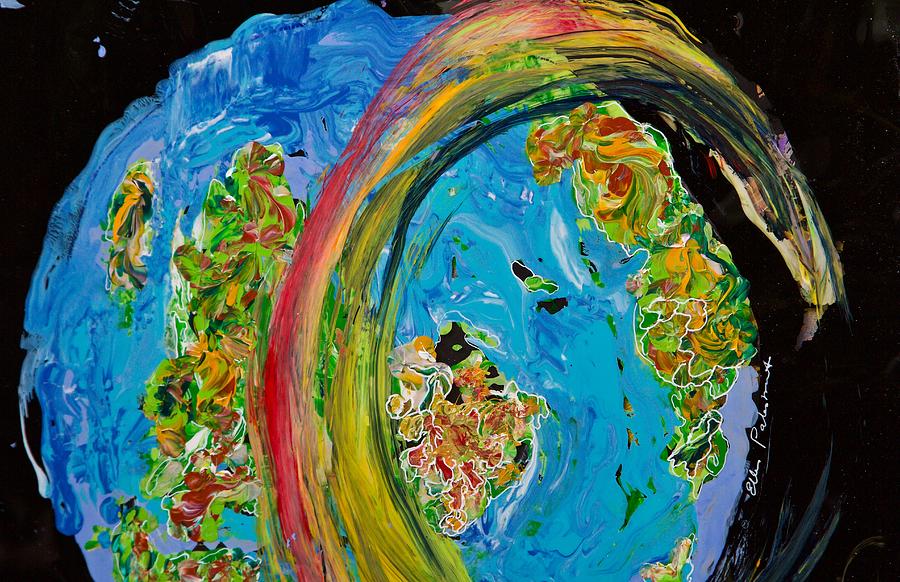 Rainbow Halo Painting by Ellen Palestrant