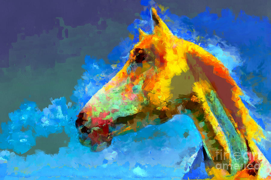 Rainbow Horse Digital Art