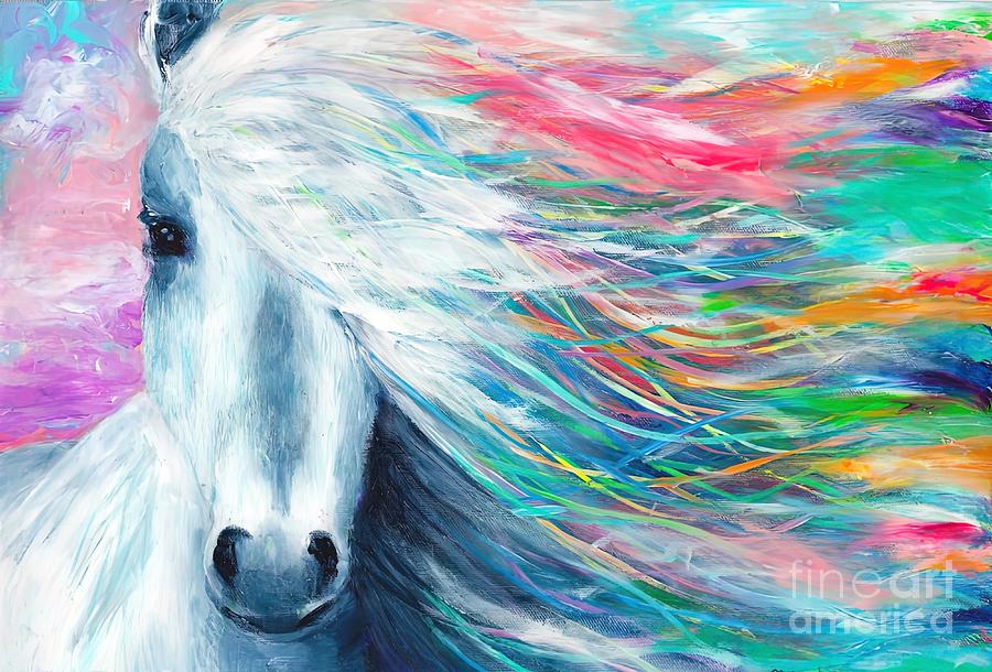 Rainbow Horse Painting by Eden Morris - Fine Art America