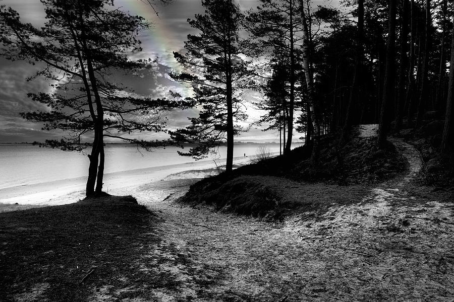 Rainbow In Our Black And White Times,, Latvia  Photograph by Aleksandrs Drozdovs