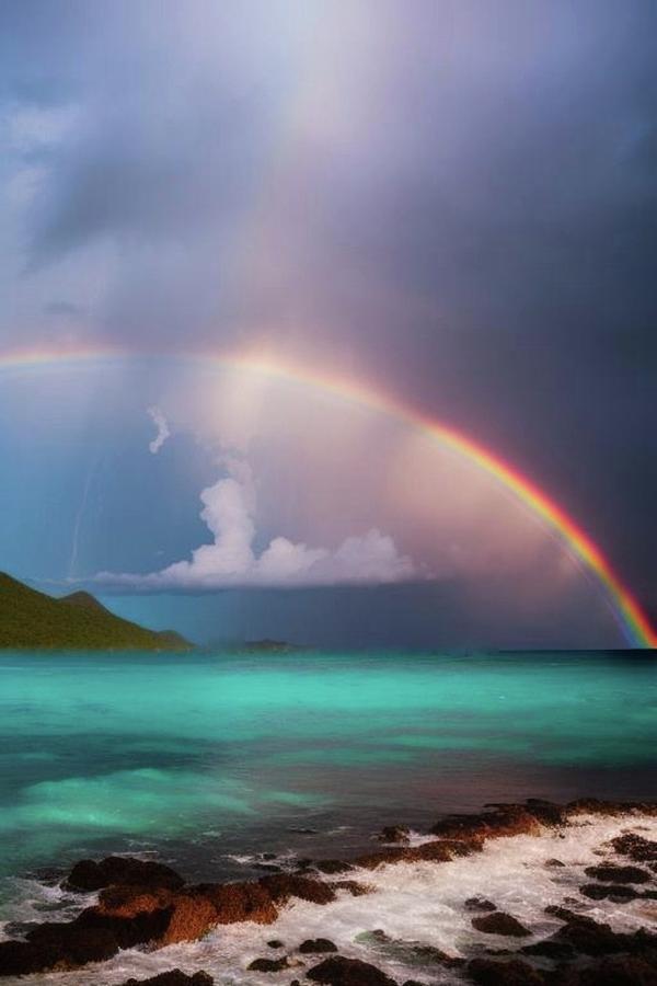Rainbow in Paradise  Photograph by Ally White