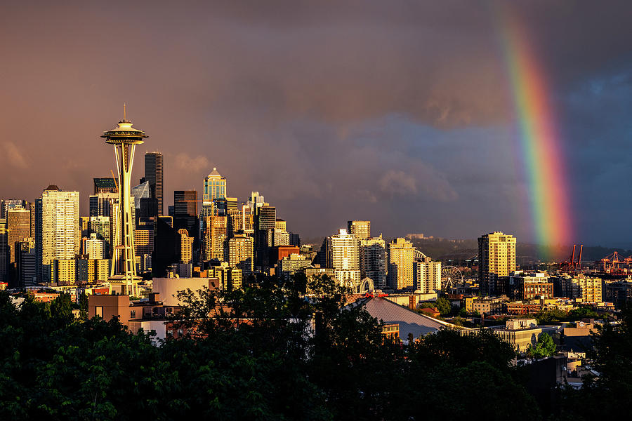 Rainbow in Seattle Pyrography by Yoshiki Nakamura
