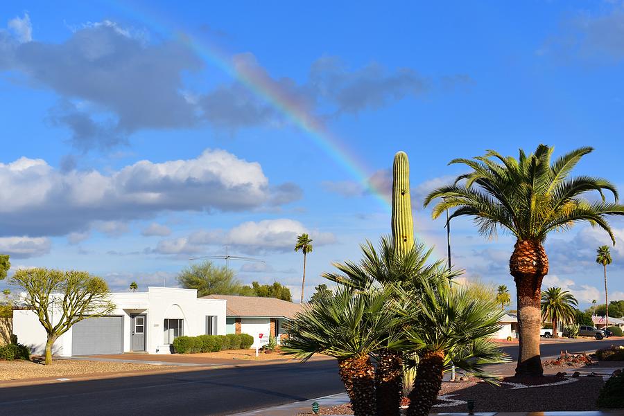 Rainbow In The Desert 1 Photograph