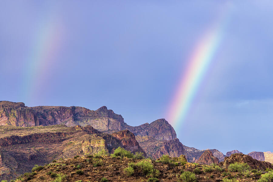 Rainbows in the Desert Photograph by Rick Furmanek