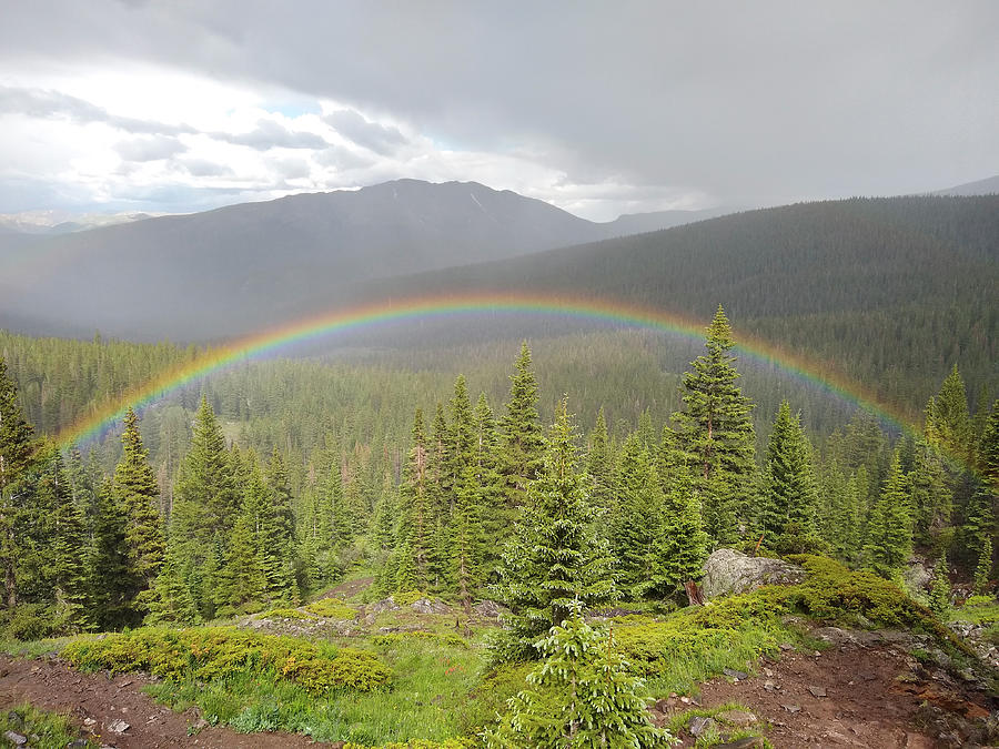 Rainbow in the Valley Photograph by Aaron Spong