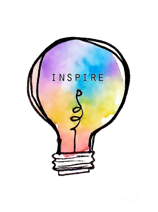 Rainbow Inspire Lightbulb Digital Art by Doral Can | Pixels