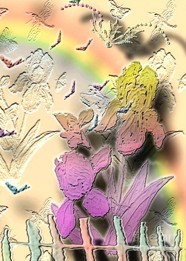 Rainbow Iris Painting