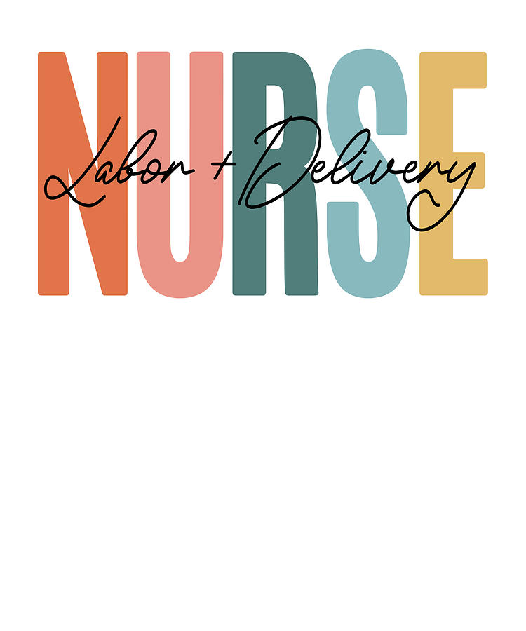 Rainbow Labor and Delivery Nurse Cute Nursing School Digital Art by ...