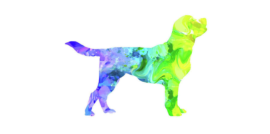 Rainbow Labrador Retriever Digital Art by Viktoria K Majestic