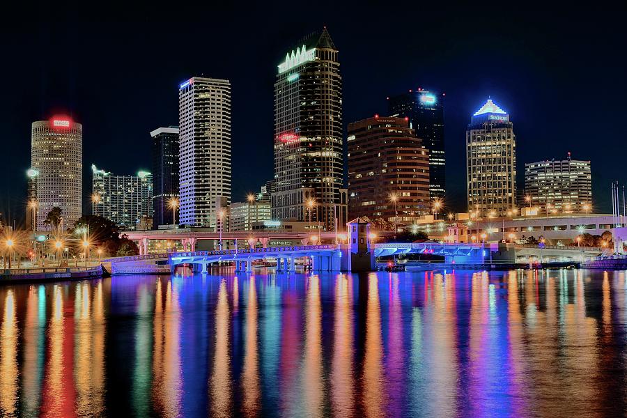 Rainbow Lights In Tampa On The Harbor Photograph