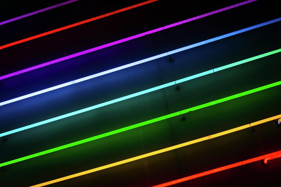 Rainbow Lines Neon Sign Photograph by FRANK Designs | Pixels