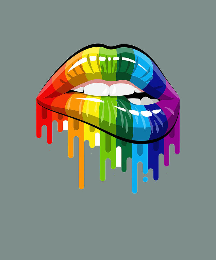 Rainbow lips Painting by Dylan Gray