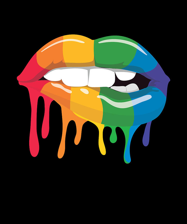 Rainbow Lips LGBT Pride Equality Gift Digital Art by P A - Fine Art America