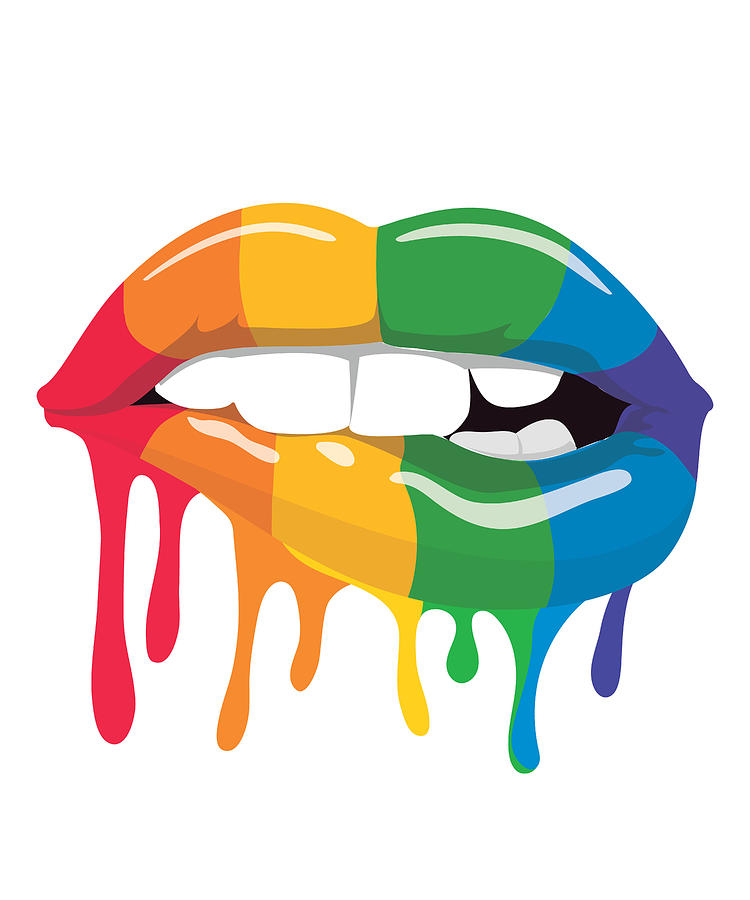 Rainbow lips Digital Art by Vladimir Boyko