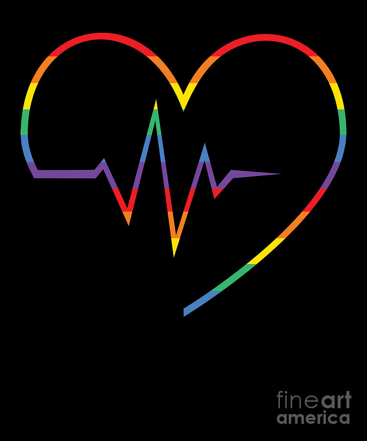 Rainbow Love Heart Digital Art by Shir Tom - Fine Art America