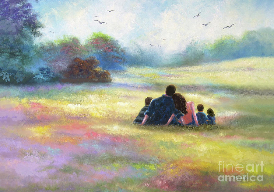 Rainbow Meadow Lovers Ii Painting By Vickie Wade