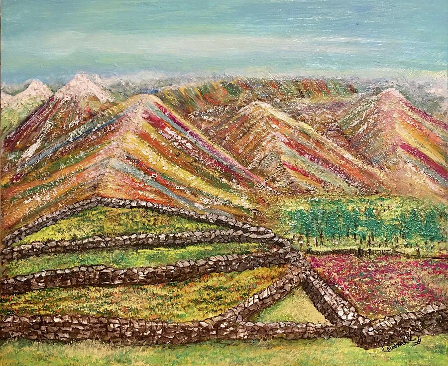 Rainbow Mountains Painting by Rowena Rizo-Patron
