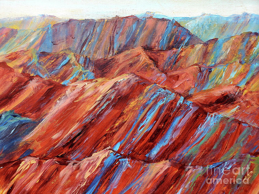 Rainbow Mountains Painting by Zan Savage