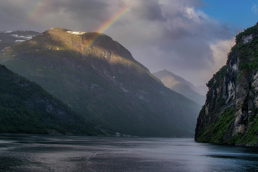Rainbow on the Fjord Photograph by Matthew DeGrushe