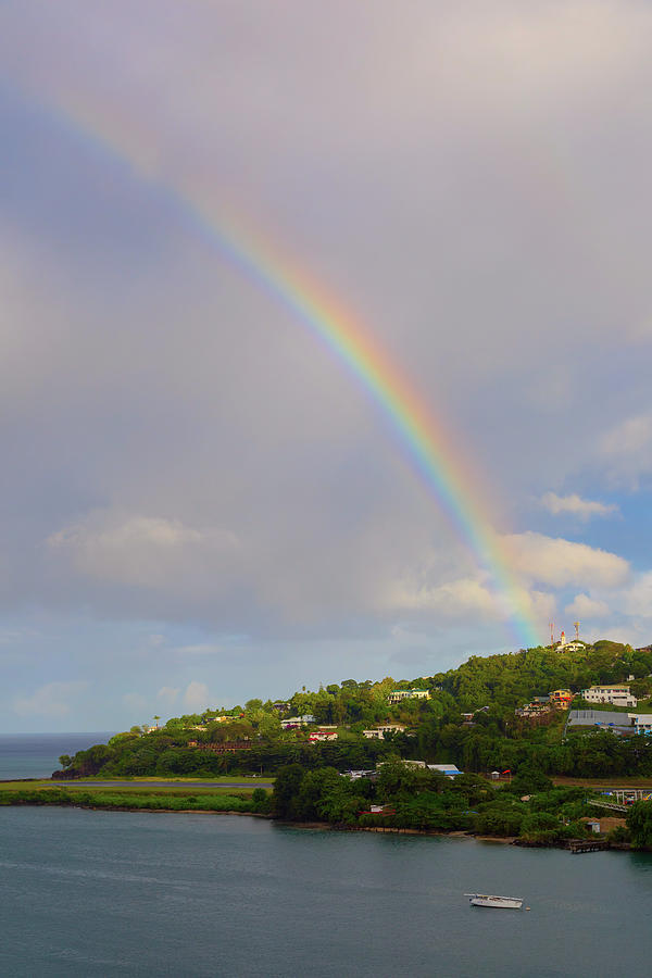 Saint Lucia Photograph - Rainbow and the Lighthouse St Lucia by James BO Insogna