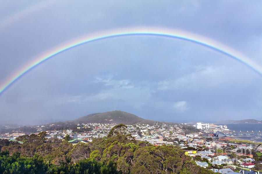 Rainbow over Albany, Western Australia Photograph by Elaine Teague