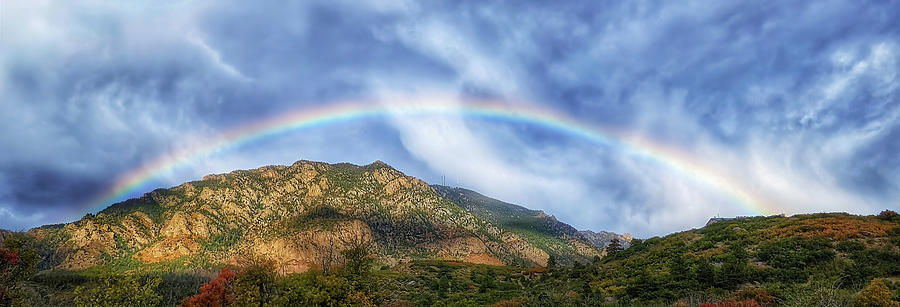 Rainbow Over Cheyenne Mountain Photograph by Bob Falcone