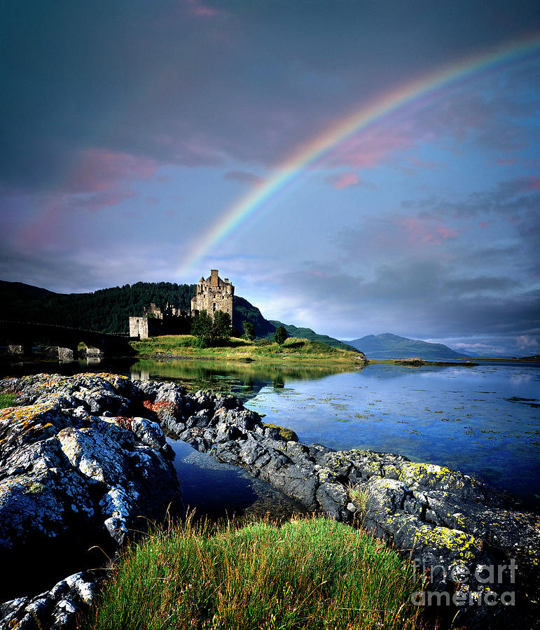 Rainbow over Eilean Donan Castle Photograph by Edmund Nagele FRPS
