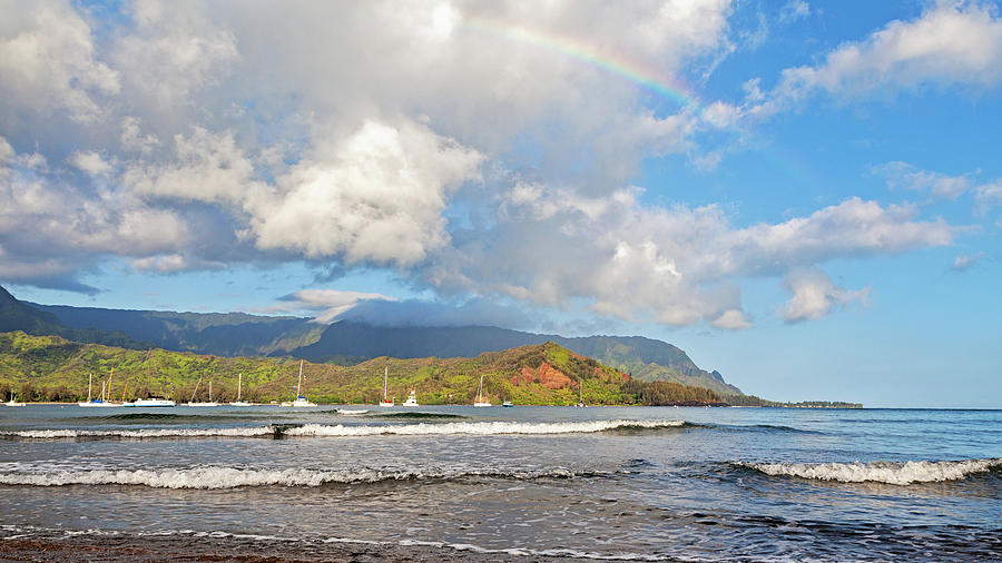 Rainbow Over Hanalei Bay - Kauai, Hawaii Photograph by Melanie Alexandra Price