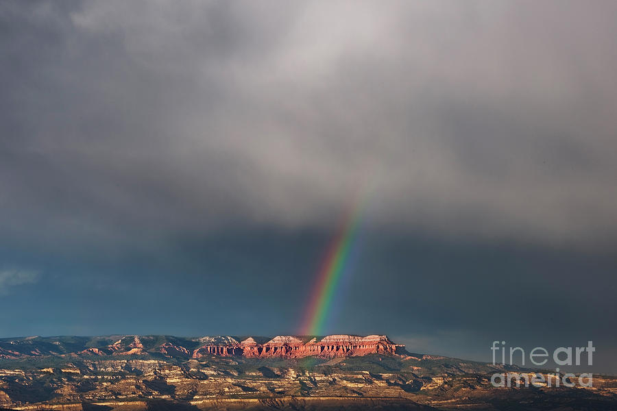 Rainbow Over Hoodoos Bryce Canyon National Park Utah Photograph by Dave Welling