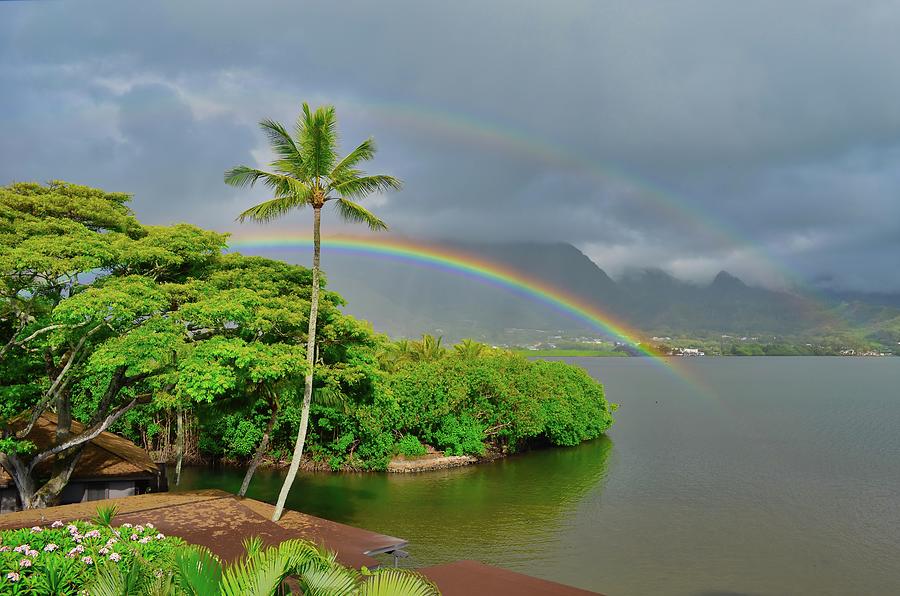 Rainbow Over Kaneohe Bay Photograph