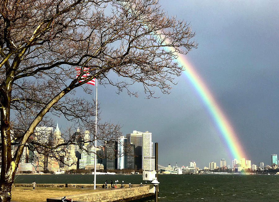 Rainbow Over Manhattan Photograph by Lorraine Devon Wilke