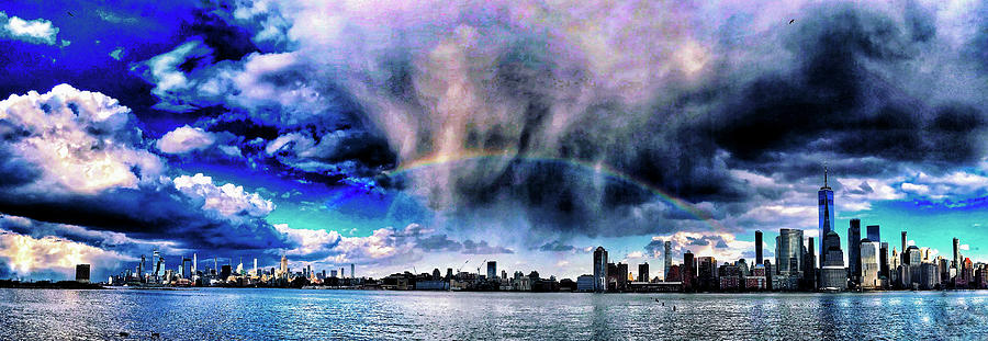 Rainbow over NYC Photograph by Alina Oswald
