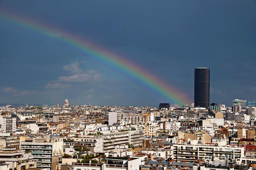 Rainbow over Paris Photograph by Delphimages Paris Photography