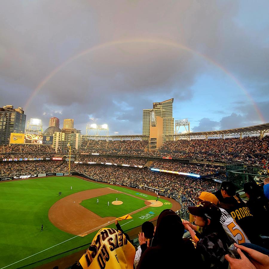 Rainbow over Petco Park on Opening Day Photograph by Mindy S Fine Art