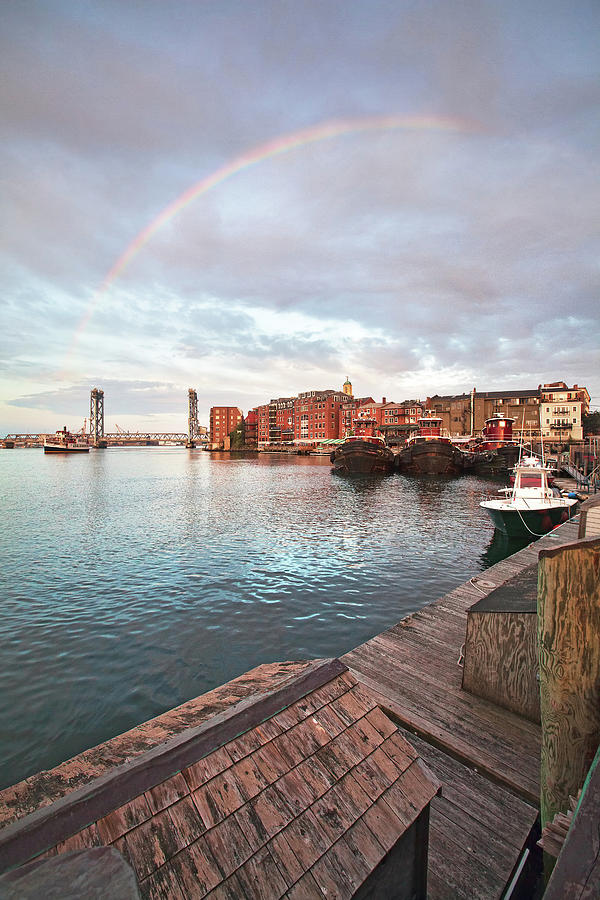 Rainbow Over Portsmouth Photograph by Eric Gendron