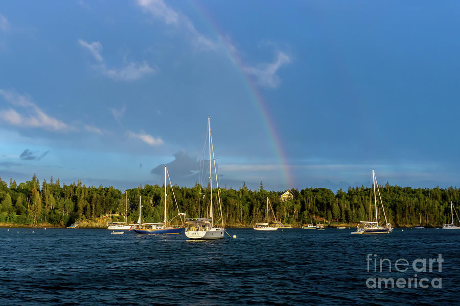 Rainbow Over Pulpit Harbor Photograph