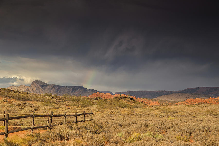 Rainbow over Red Cliffs Photograph by Kunal Mehra