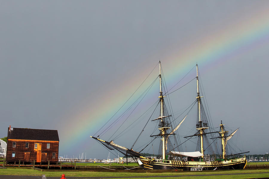 Rainbow over Salems Friendship Photograph by Jeff Folger