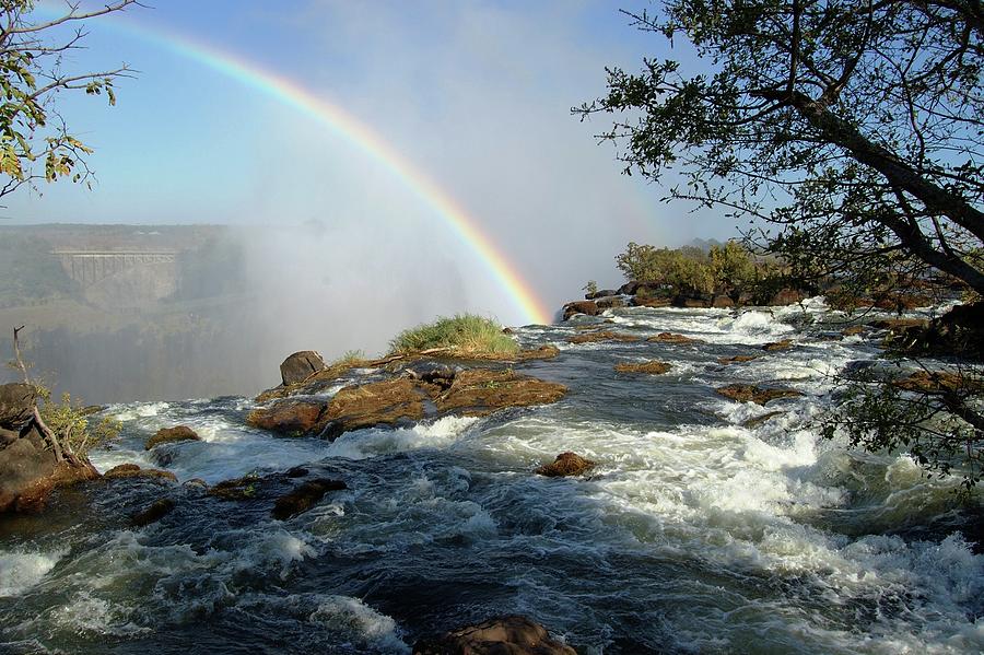 Rainbow Over The Falls Photograph by Sandy Poore
