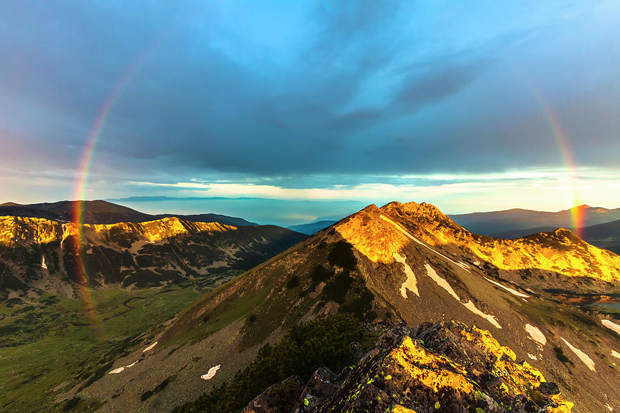Rainbow Over the Mountain Photograph by Evgeni Dinev