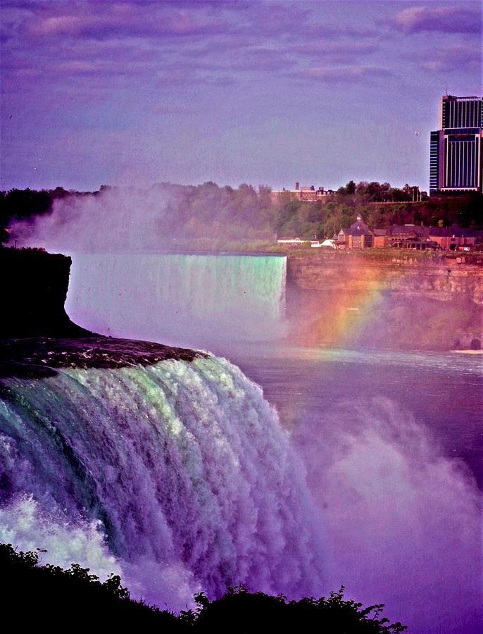 Rainbow over the Niagara Falls Photograph by Bess Carter