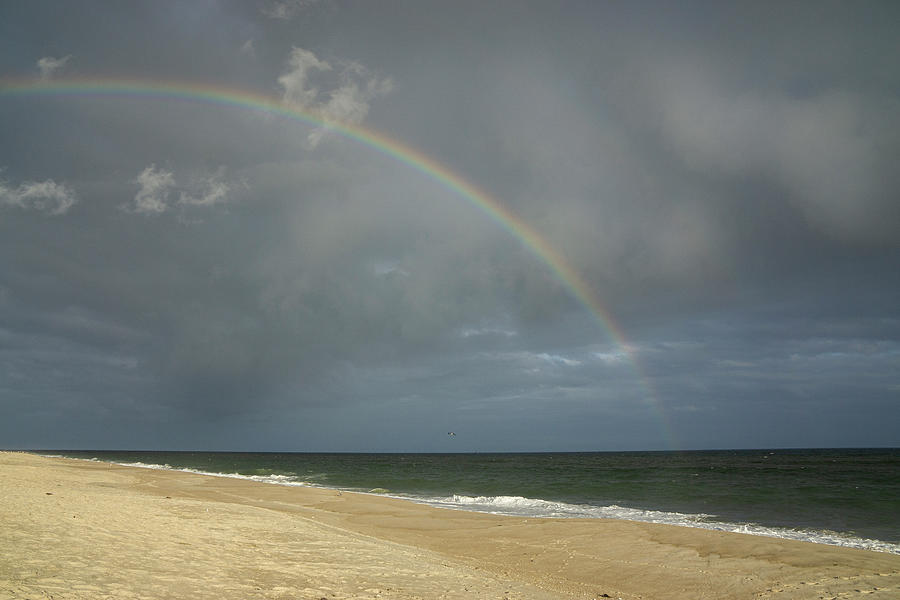 Rainbow Over the Ocean Photograph by Steve Gravano