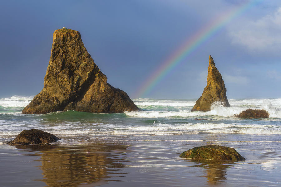Rainbow Over The Pacific Photograph