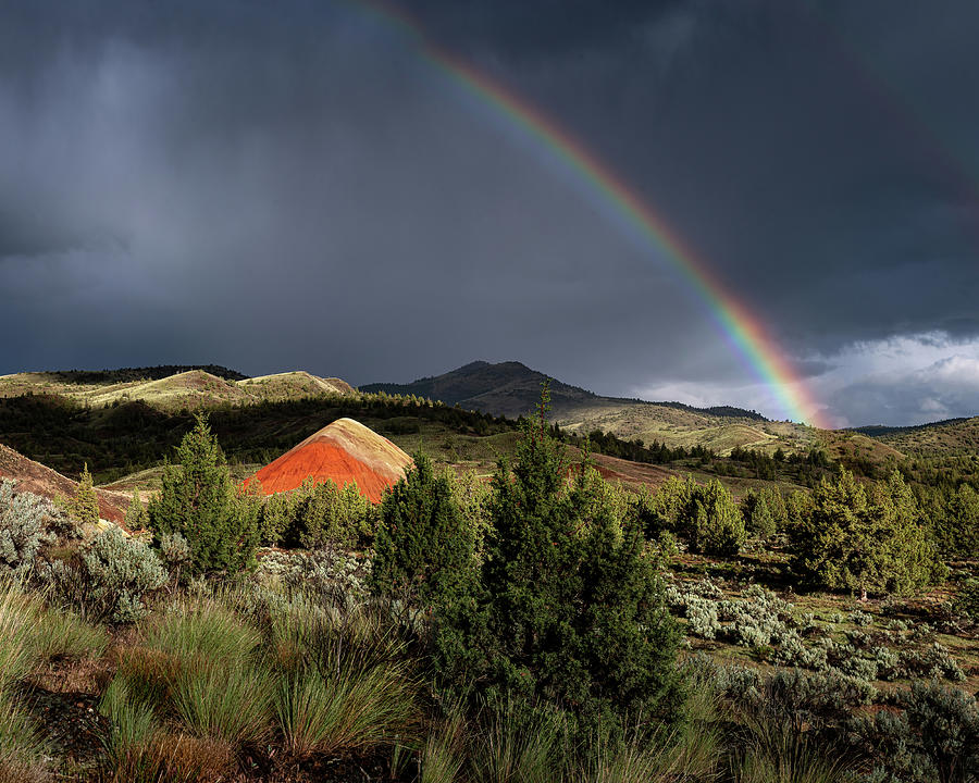 Rainbow over the painted hills Photograph by Ulrich Burkhalter